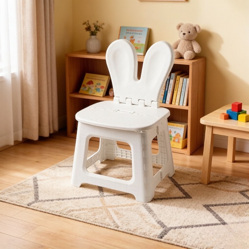 Kids Outdoor Folding Chair - 2 sedie pieghevoli in plastica spessa