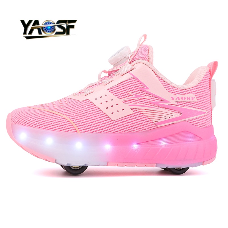 Kids Outdoor Lights - Scarpe LED per Bambini con 4