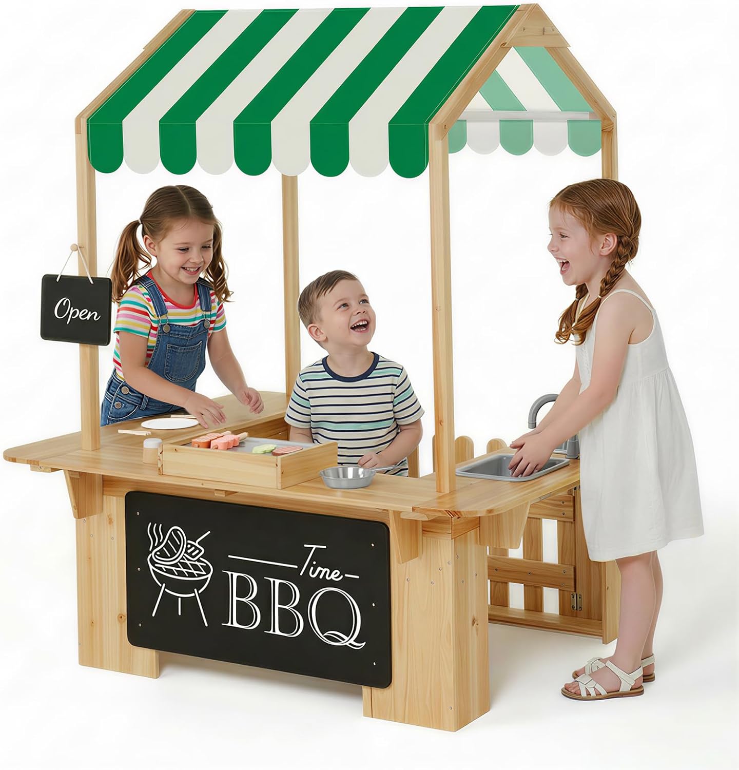 Kids Outdoor Bbq - Casetta da gioco per bambini all'aperto,