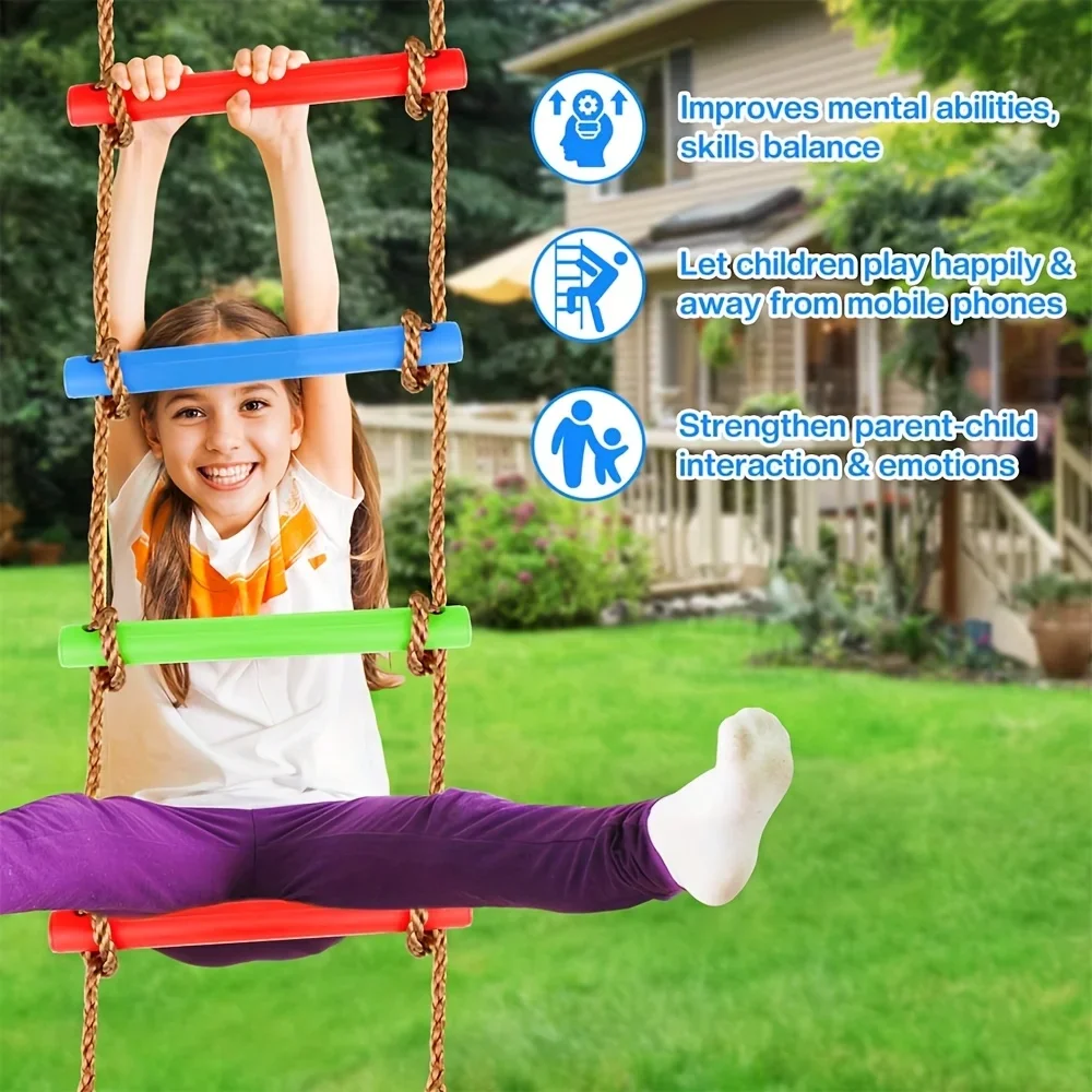 Kids Outdoor Ladder - 1 Pezzo Scala da Arrampicata Colorata