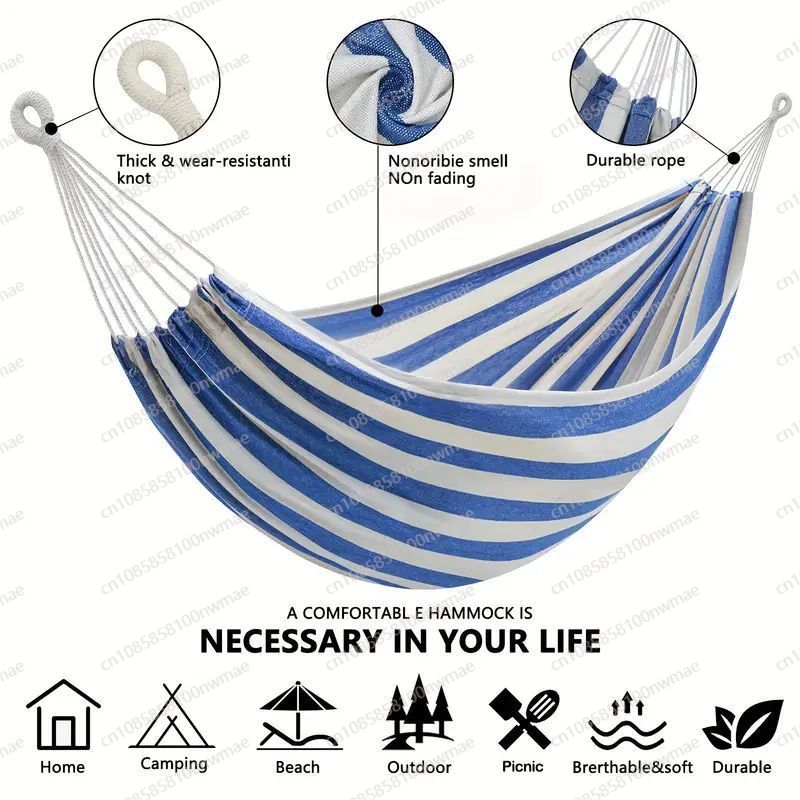 Kids Outdoor Hammock Swing - Amaca singola senza adesivo in doppia