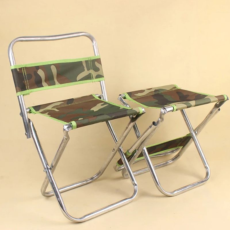 Kids Outdoor Lounge Furniture - Sgabello Pieghevole Mimetico con Schienale 46x29x29cm,