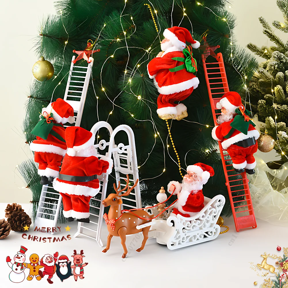 Kids Outdoor Ladder - Scaletta elettrica da arrampicata Babbo Natale