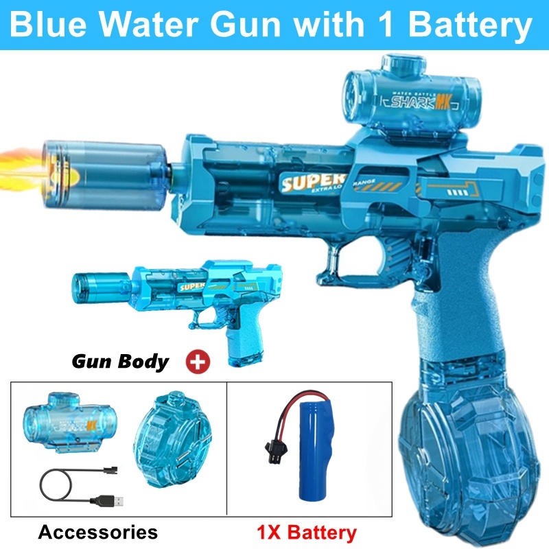 Kids Outdoor Lights - Pistola ad Acqua Elettrica - Pistola