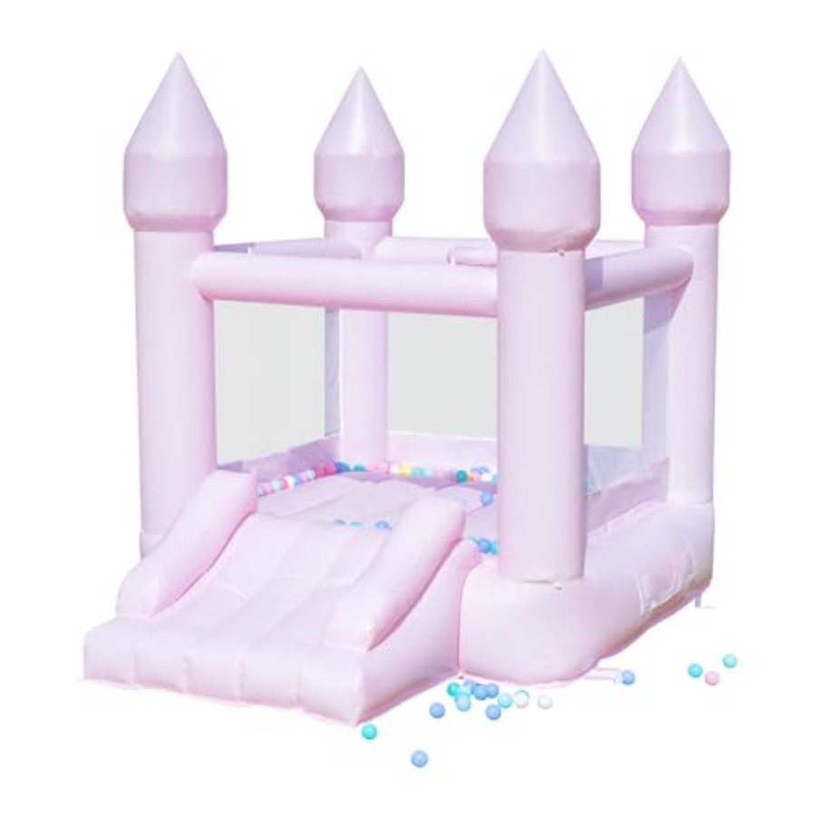 Kids Outdoor House With Slide - Castello gonfiabile in PVC per bambini