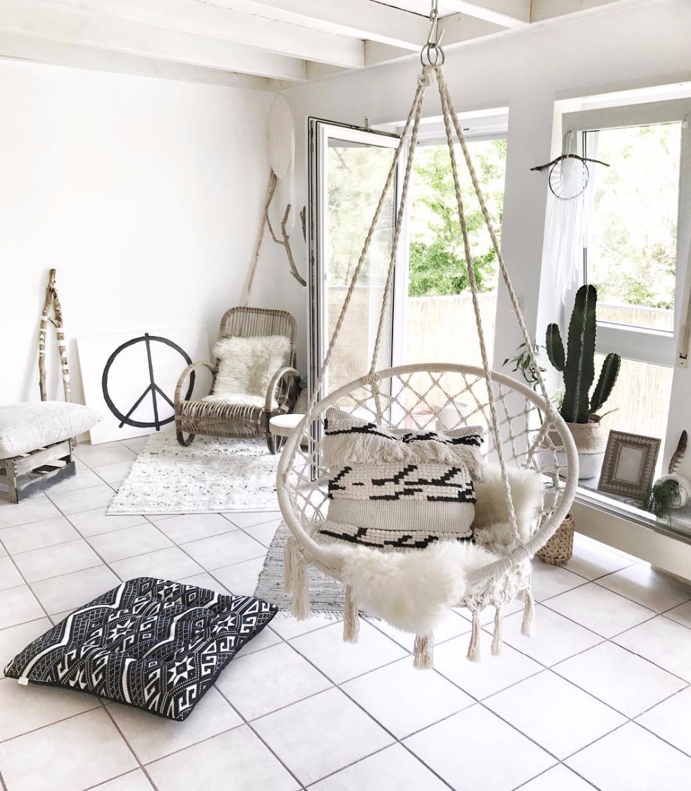 Kids Outdoor Hammock Swing - 2025 Amaca sospesa rotonda lavorata a