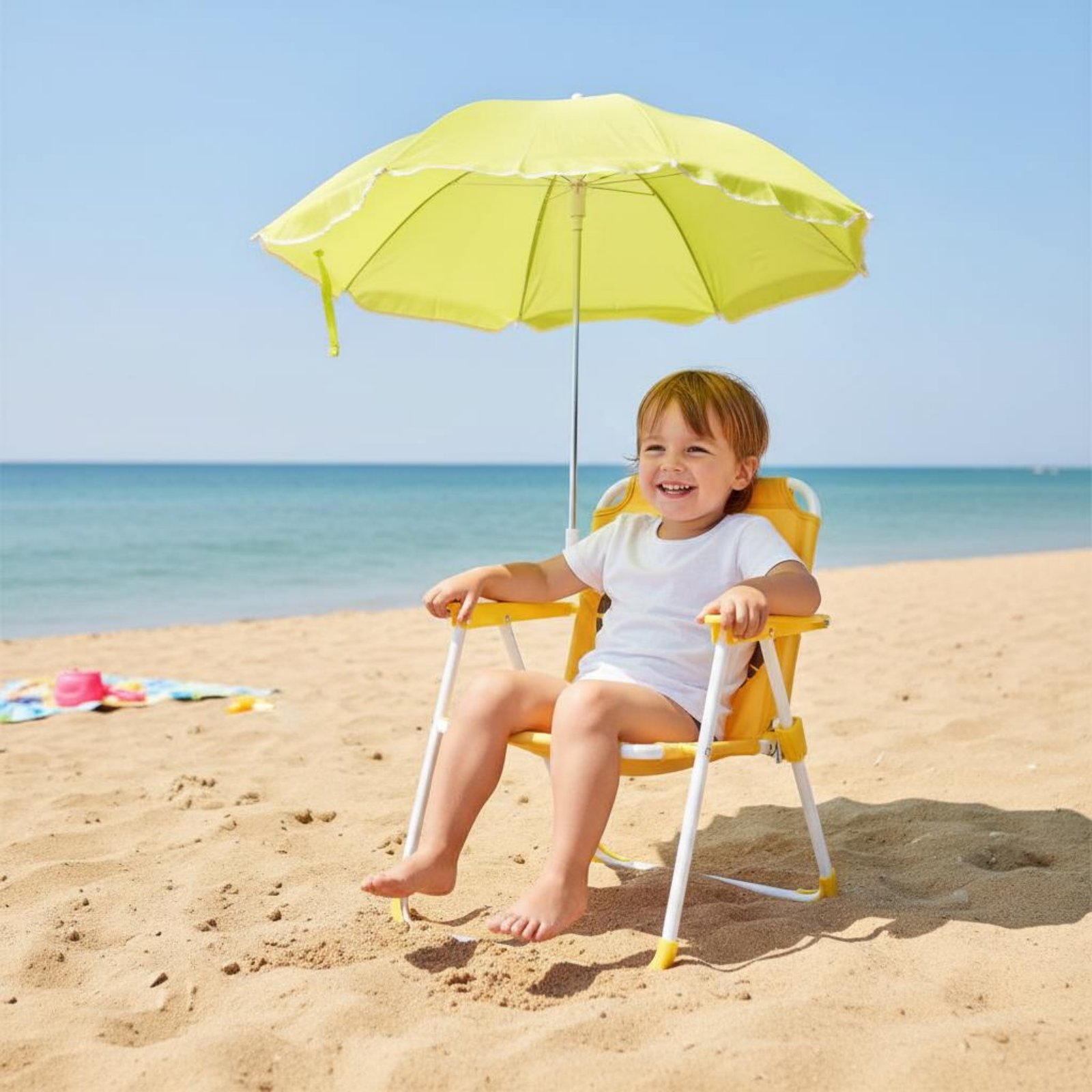 Kids Outdoor Folding Chair - Sedia Portatile per Bambini con Parasole,