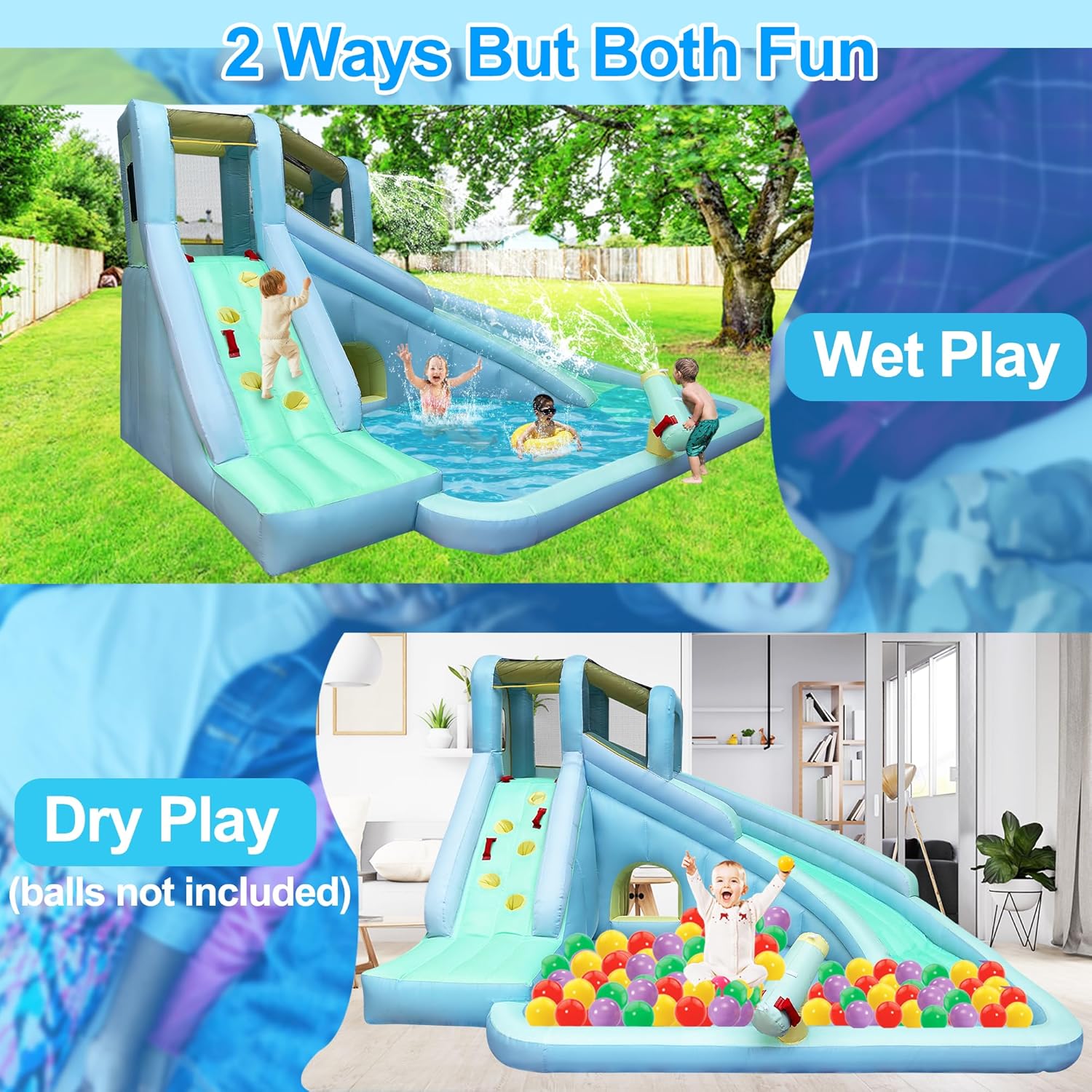 Parco Acquatico Gonfiabile 6-i - Kids Outdoor House With Slide recensione e prezzo