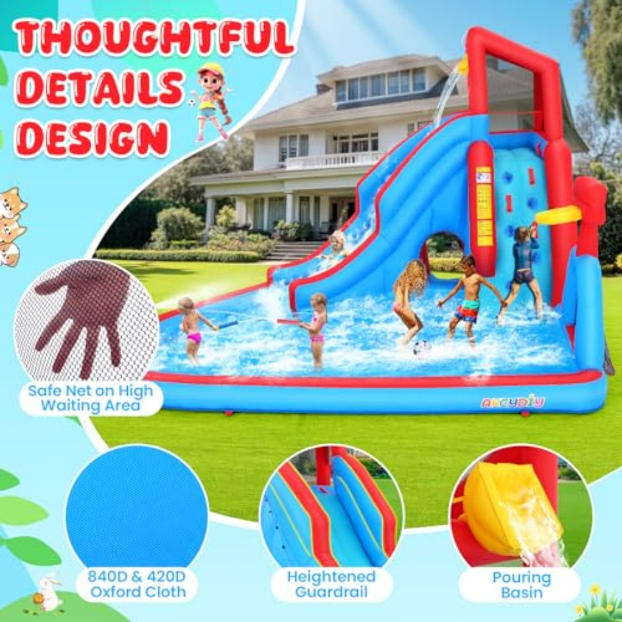 Scivolo acquatico gonfiabile d - Kids Outdoor House With Slide recensione e prezzo