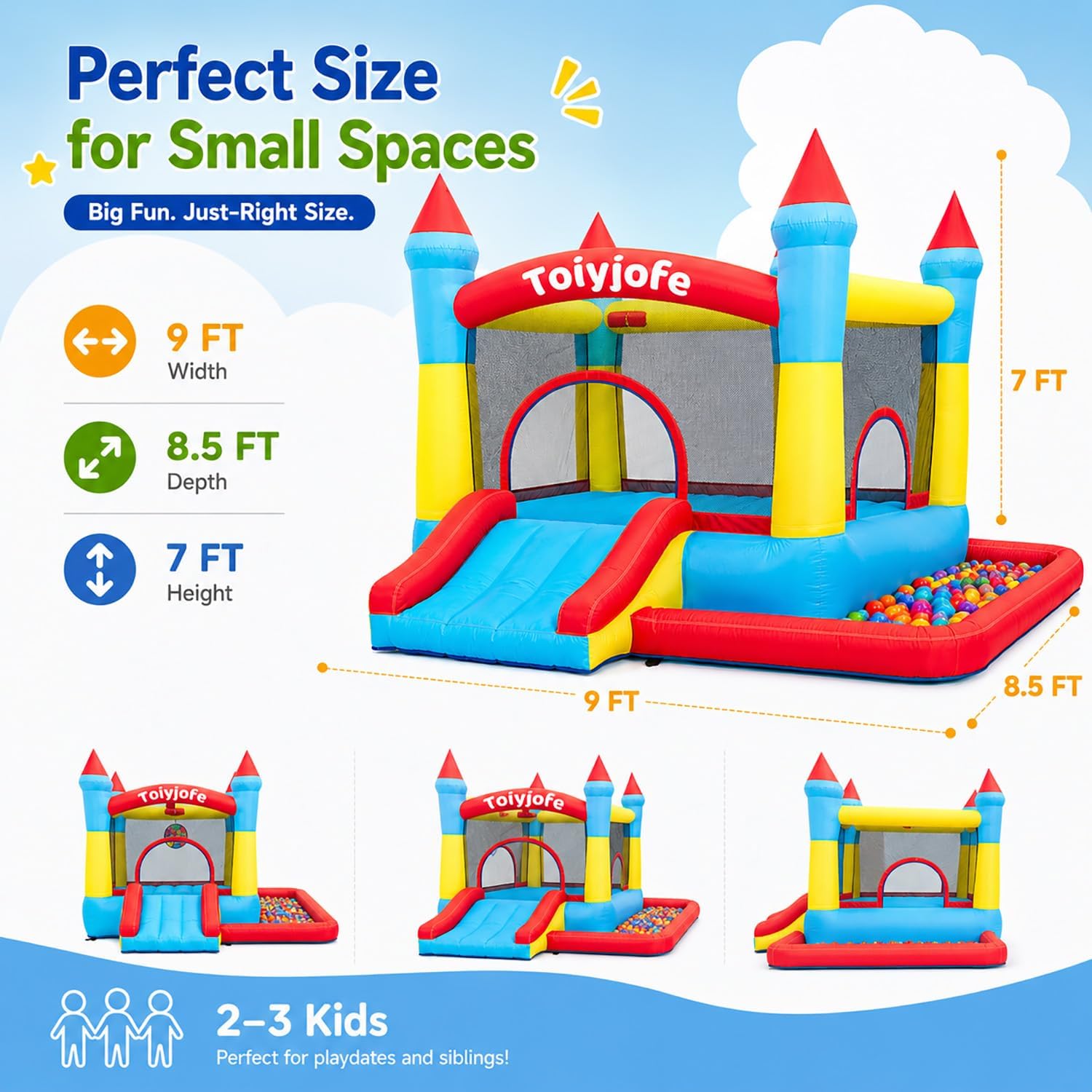 Castello Gonfiabile per Bambin - Kids Outdoor House With Slide recensione e prezzo