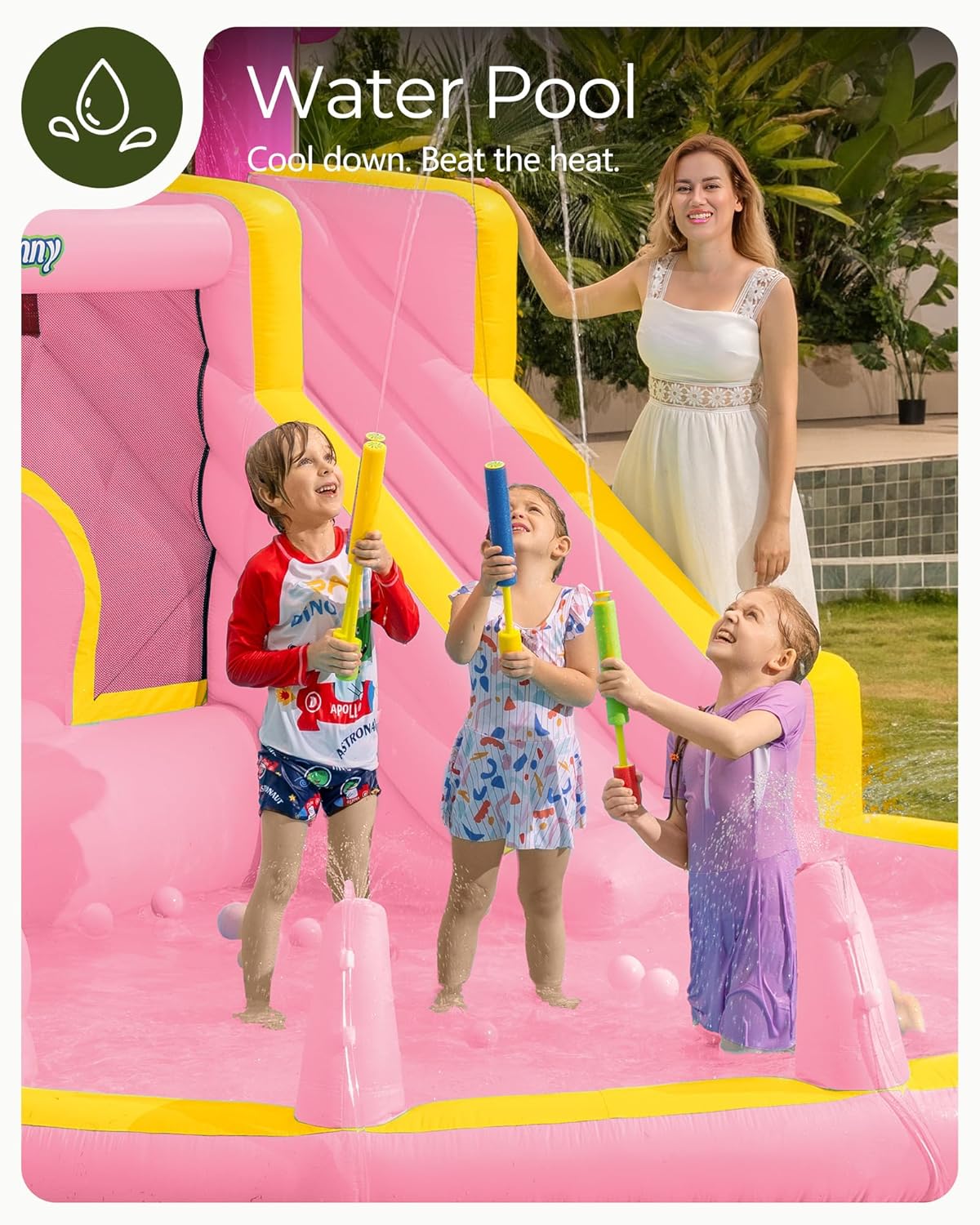 Scivolo d'Acqua Gonfiabile Ros - Kids Outdoor House With Slide recensione e prezzo
