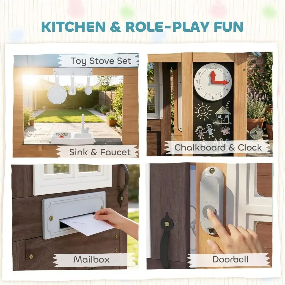 Casetta da gioco per esterni Q - Qaba Kids Outdoor Playhouse recensione e prezzo