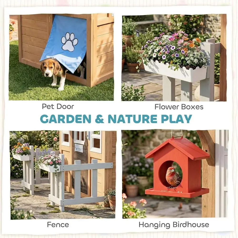 Casetta da gioco per esterni Q - Qaba Kids Outdoor Playhouse recensione e prezzo