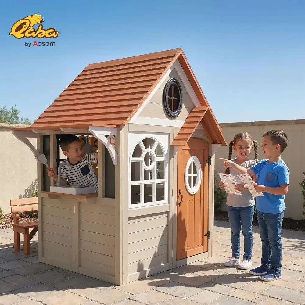 Casetta da gioco per esterni Q - Qaba Kids Outdoor Playhouse recensione e prezzo