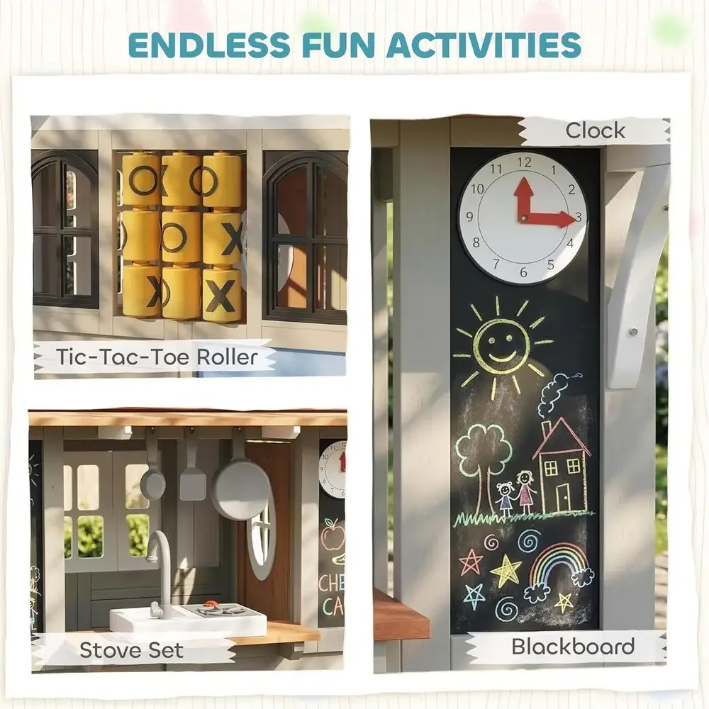 Casetta da gioco per esterni Q - Qaba Kids Outdoor Playhouse recensione e prezzo