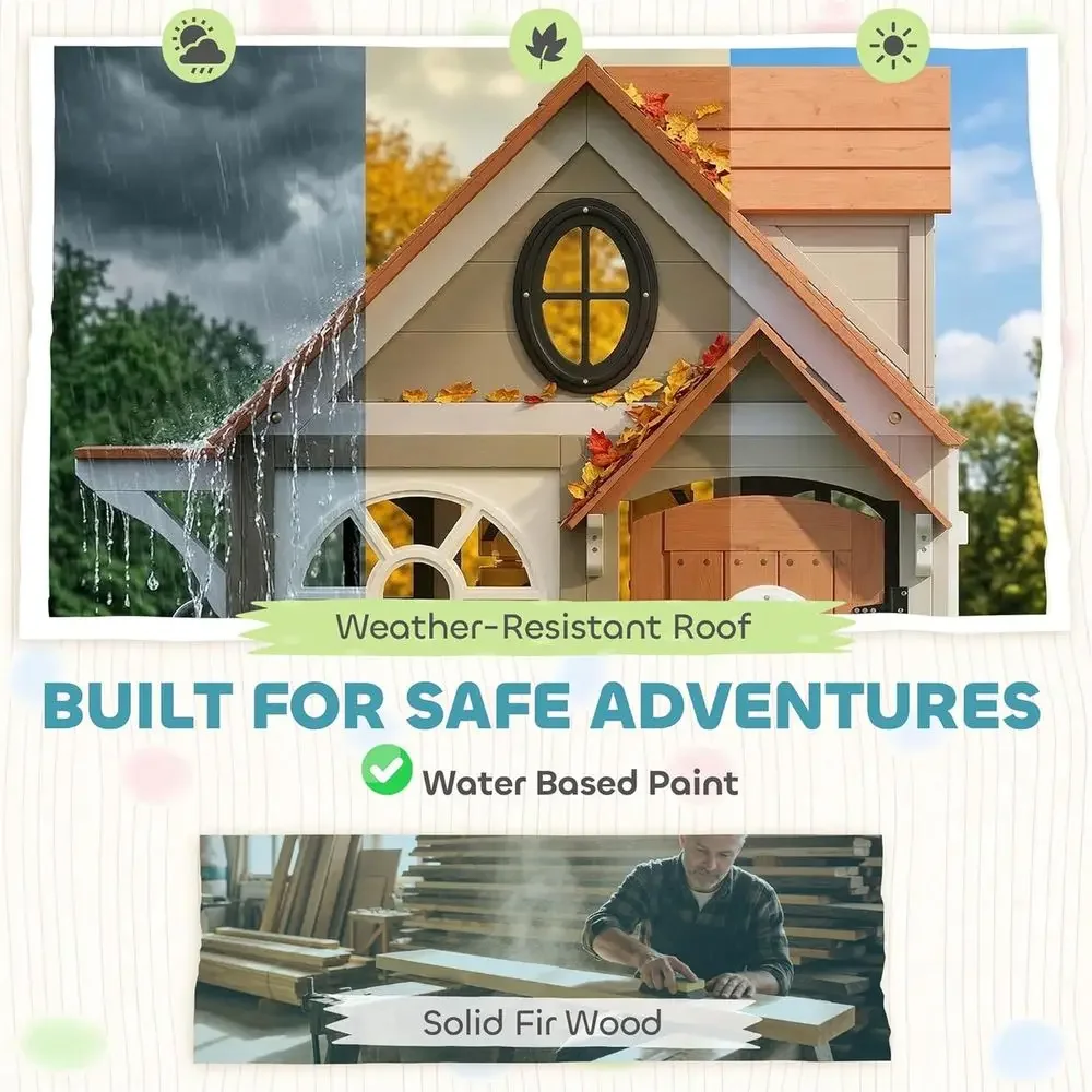 Casetta da gioco per esterni Q - Qaba Kids Outdoor Playhouse recensione e prezzo