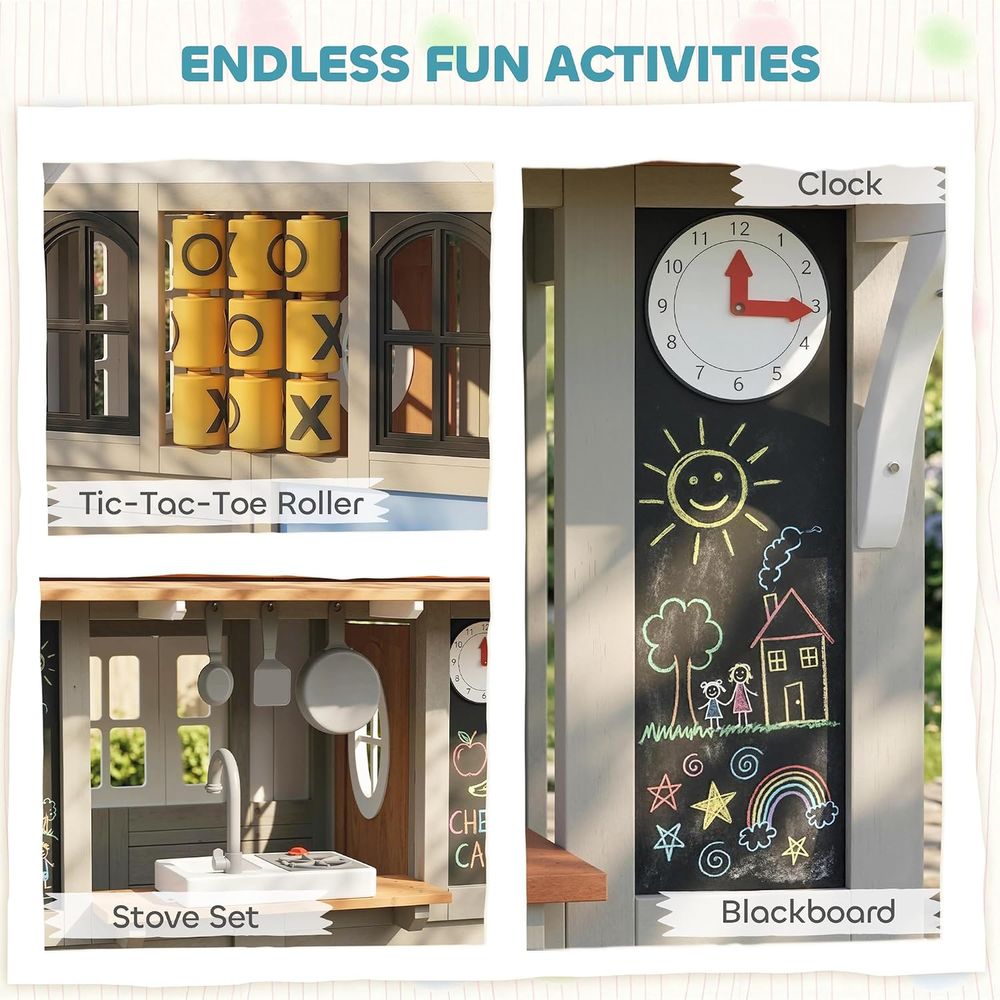Casetta da gioco per esterni Q - Qaba Kids Outdoor Playhouse recensione e prezzo