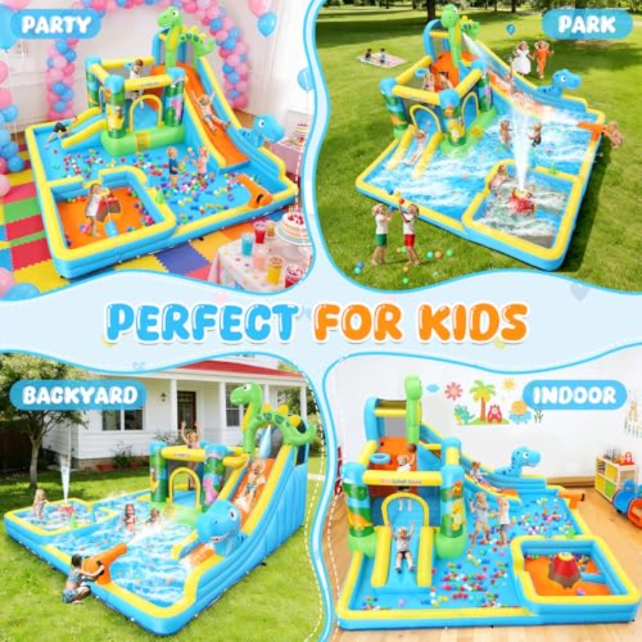 Scivolo acquatico gonfiabile d - Kids Outdoor House With Slide recensione e prezzo