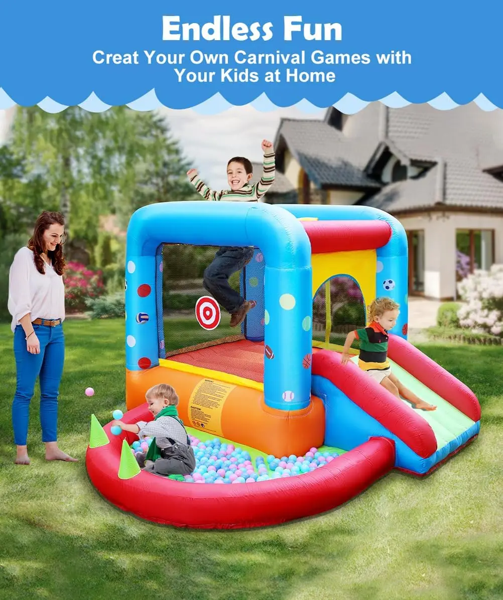 Step4Fun Castello Gonfiabile,  - Kids Outdoor House With Slide recensione e prezzo