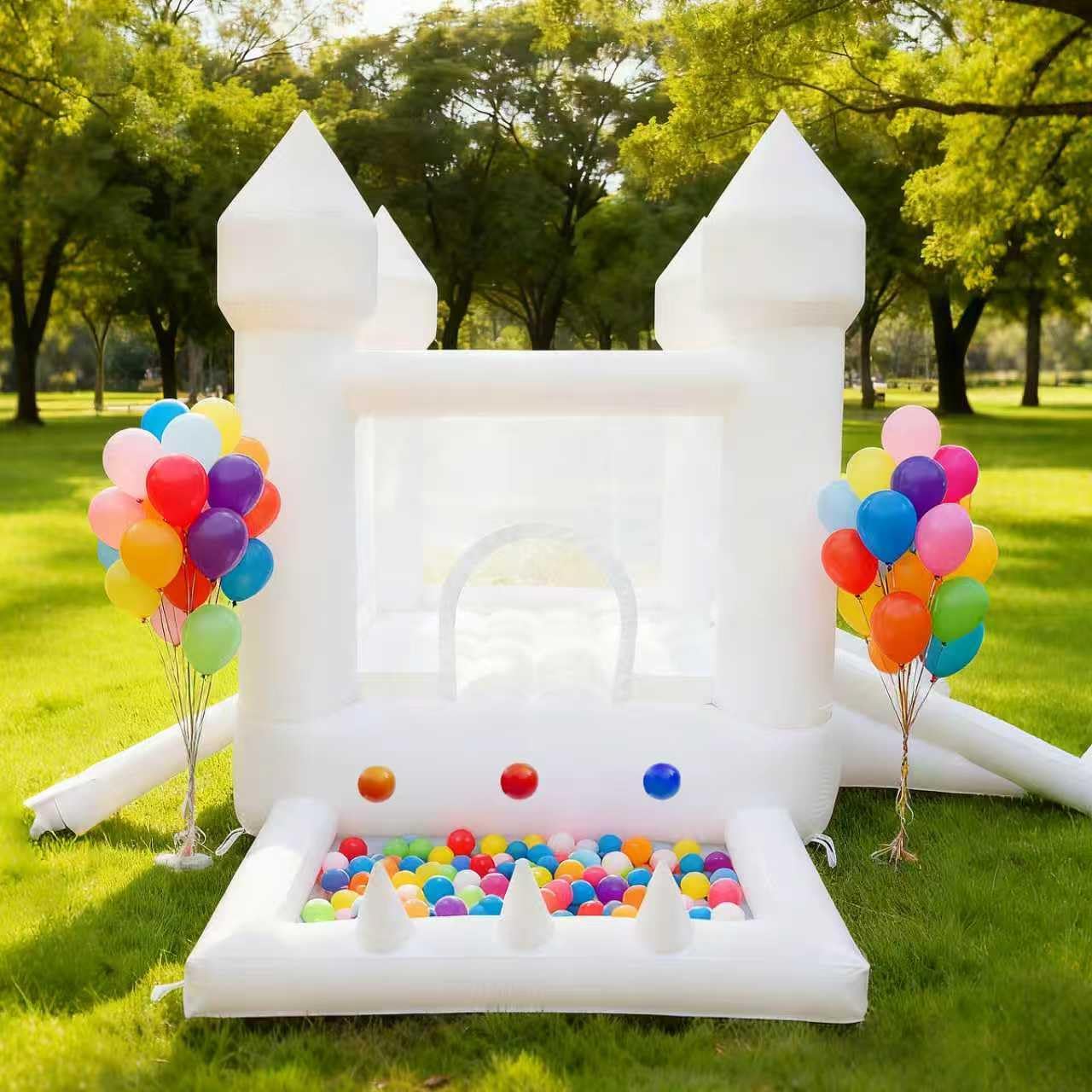 Castello Gonfiabile Bianco, pe - Kids Outdoor House With Slide recensione e prezzo