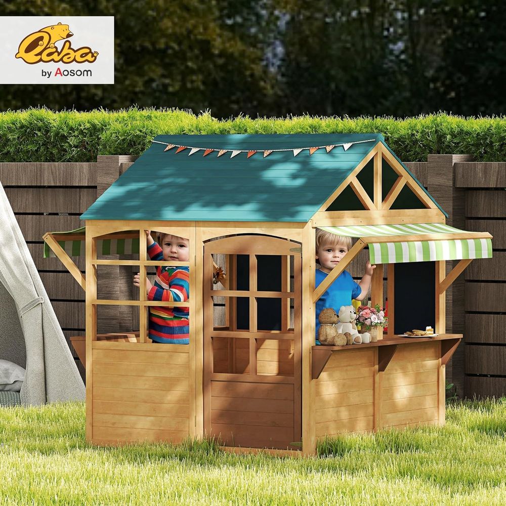 Casetta da gioco pieghevole Qa - Qaba Kids Outdoor Playhouse recensione e prezzo