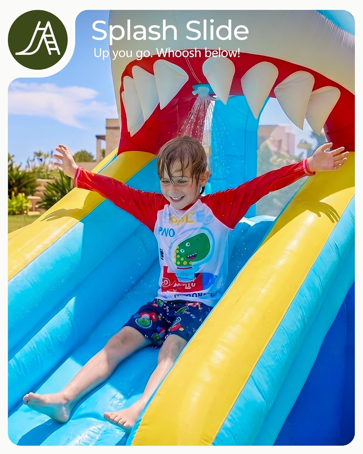 Scivolo d'Acqua Gonfiabile per - Kids Outdoor House With Slide recensione e prezzo