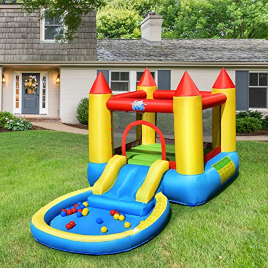 Castello gonfiabile da giardin - Kids Outdoor House With Slide recensione e prezzo