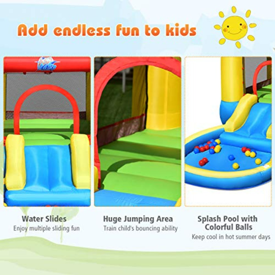 Castello gonfiabile da giardin - Kids Outdoor House With Slide recensione e prezzo