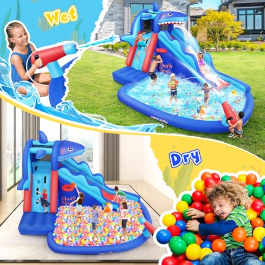Scivolo acquatico gonfiabile d - Kids Outdoor House With Slide recensione e prezzo