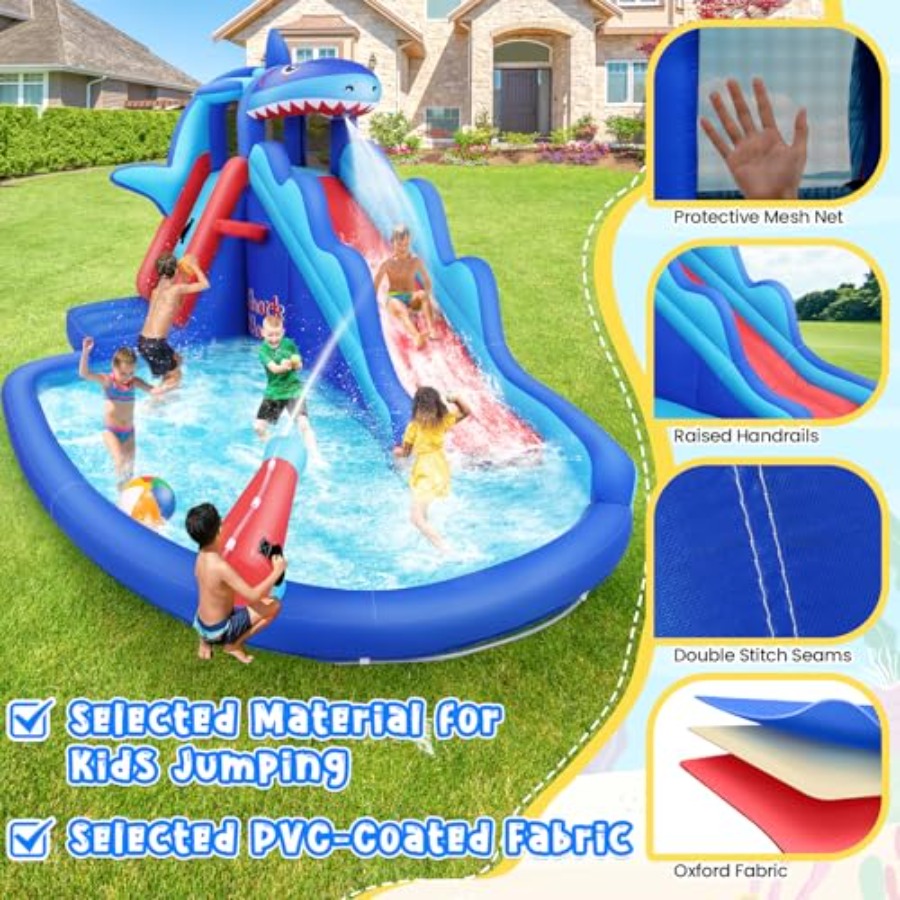 Scivolo acquatico gonfiabile d - Kids Outdoor House With Slide recensione e prezzo