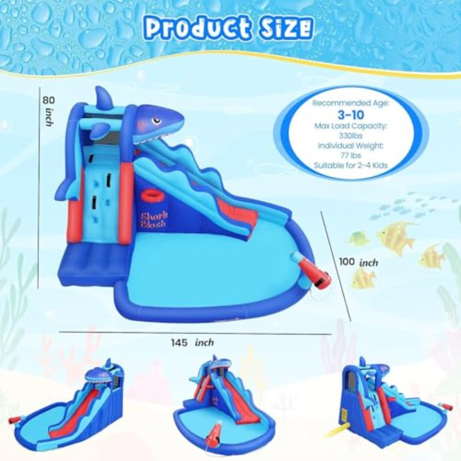 Scivolo acquatico gonfiabile d - Kids Outdoor House With Slide recensione e prezzo