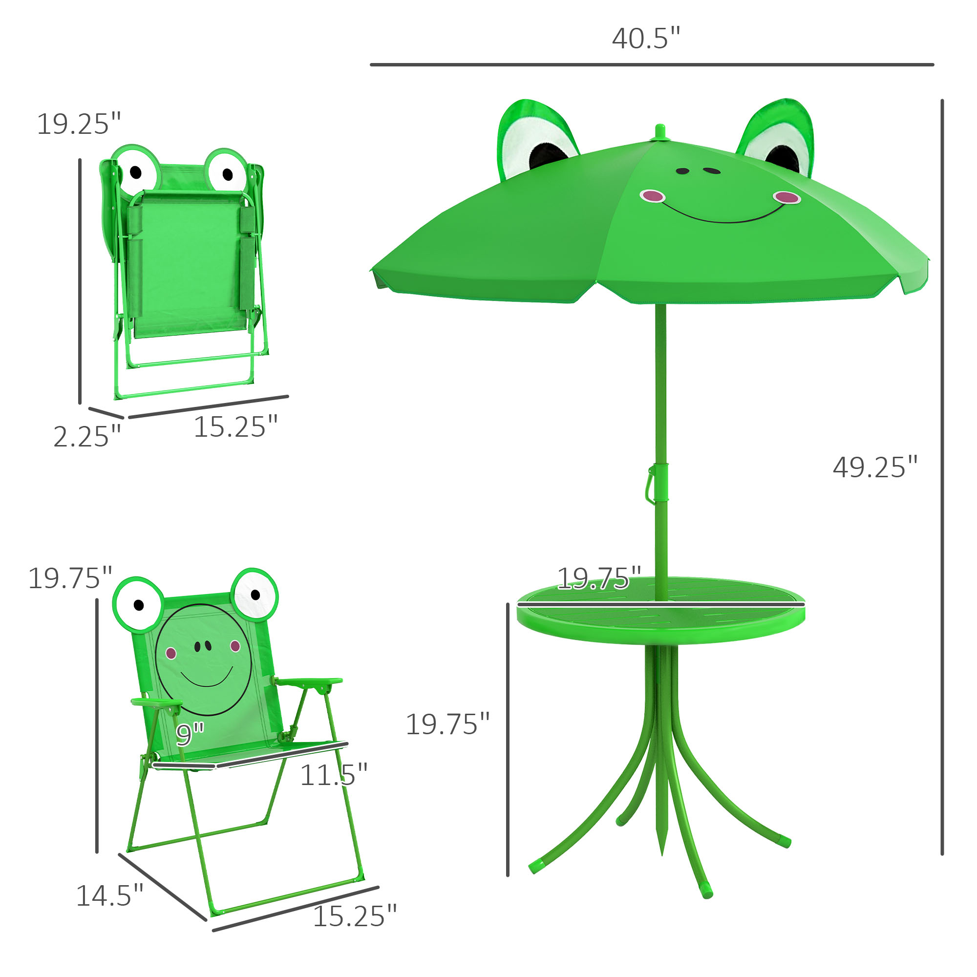 Set Tavolo e Sedie per Bambini - Kids Outdoor Folding Chair recensione e prezzo