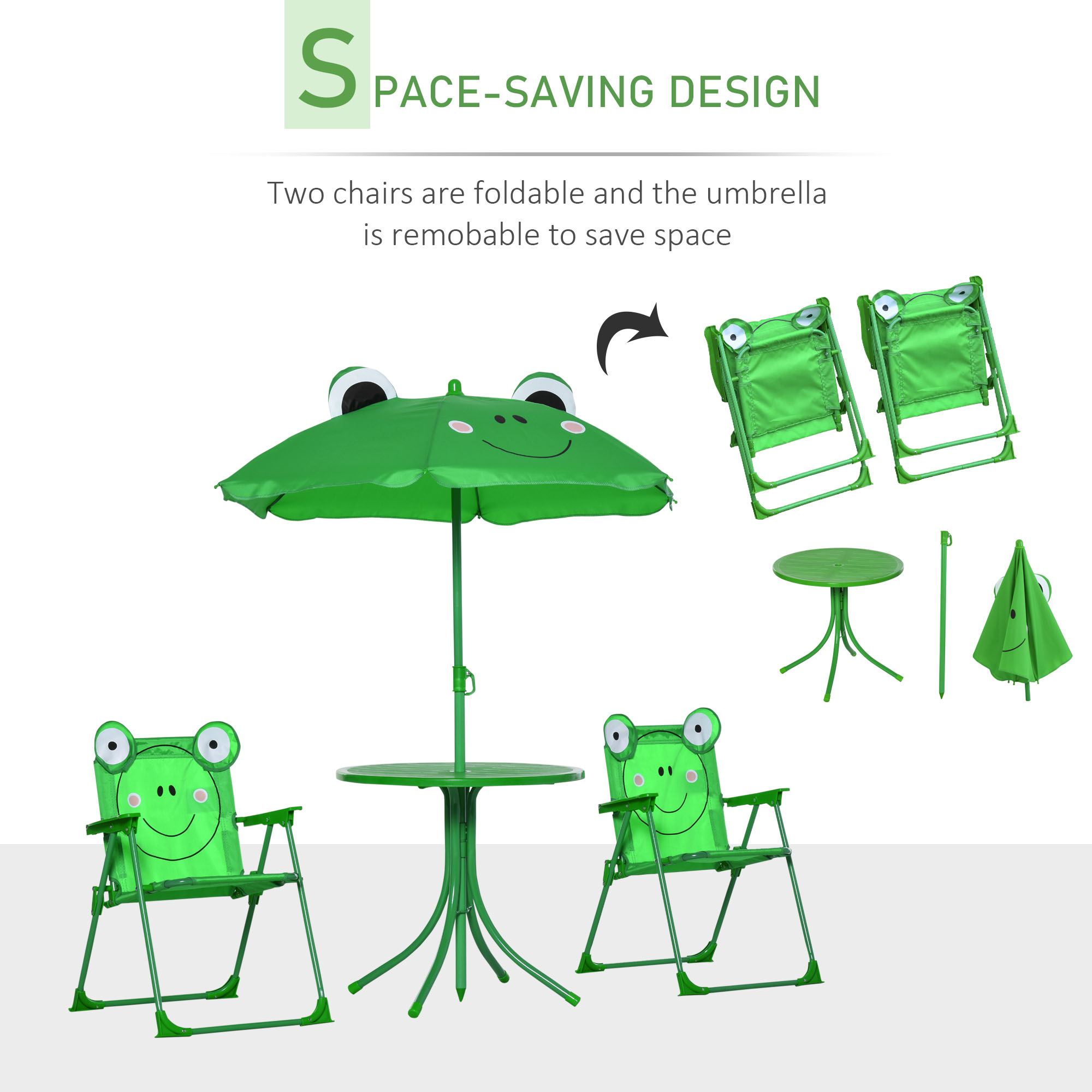 Set Tavolo e Sedie per Bambini - Kids Outdoor Folding Chair recensione e prezzo