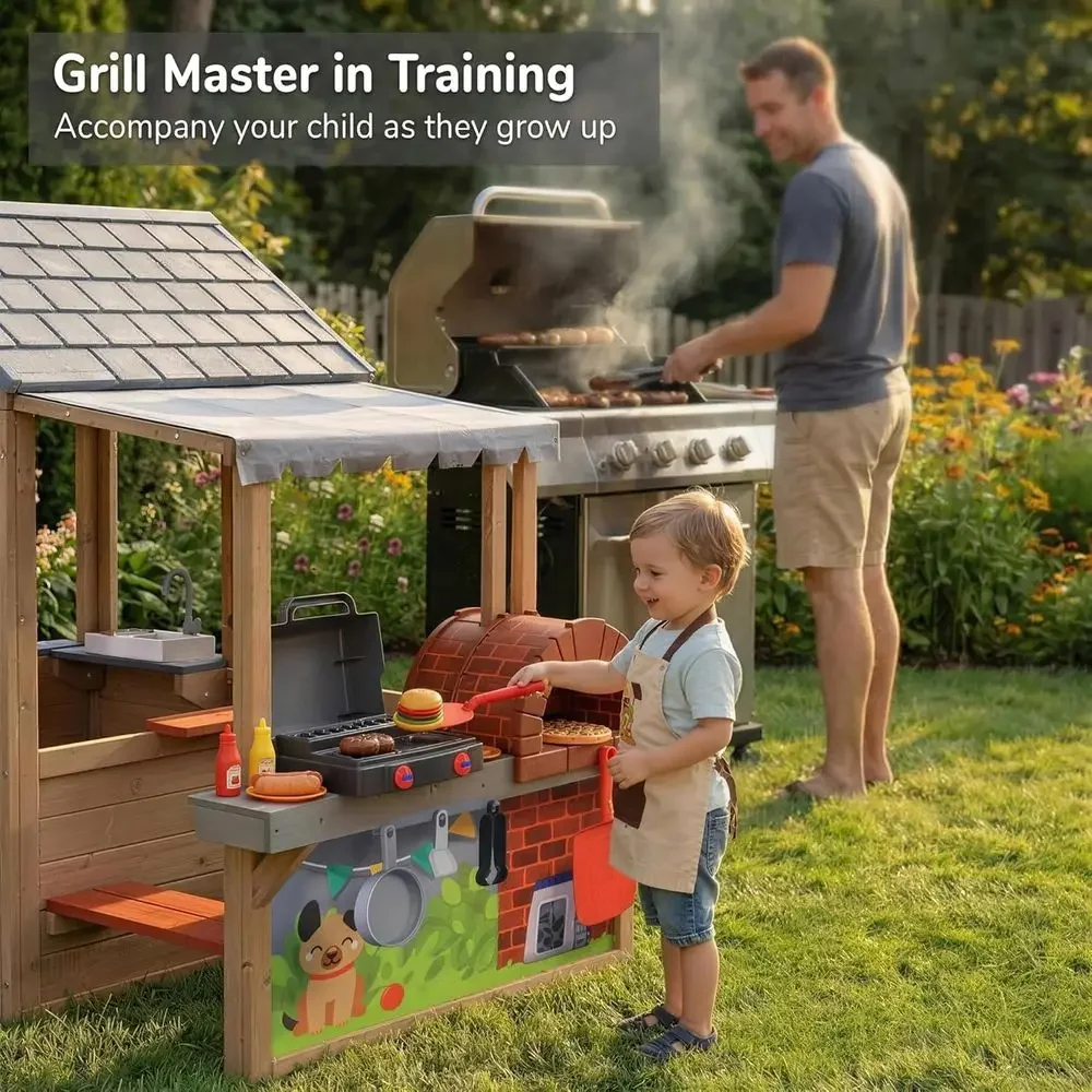 Casetta da gioco in legno per  - Kids Outdoor Bbq recensione e prezzo