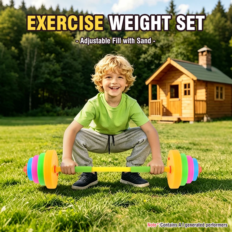 Set di manubri e bilanciere re - Kids Outdoor Gym Equipment recensione e prezzo