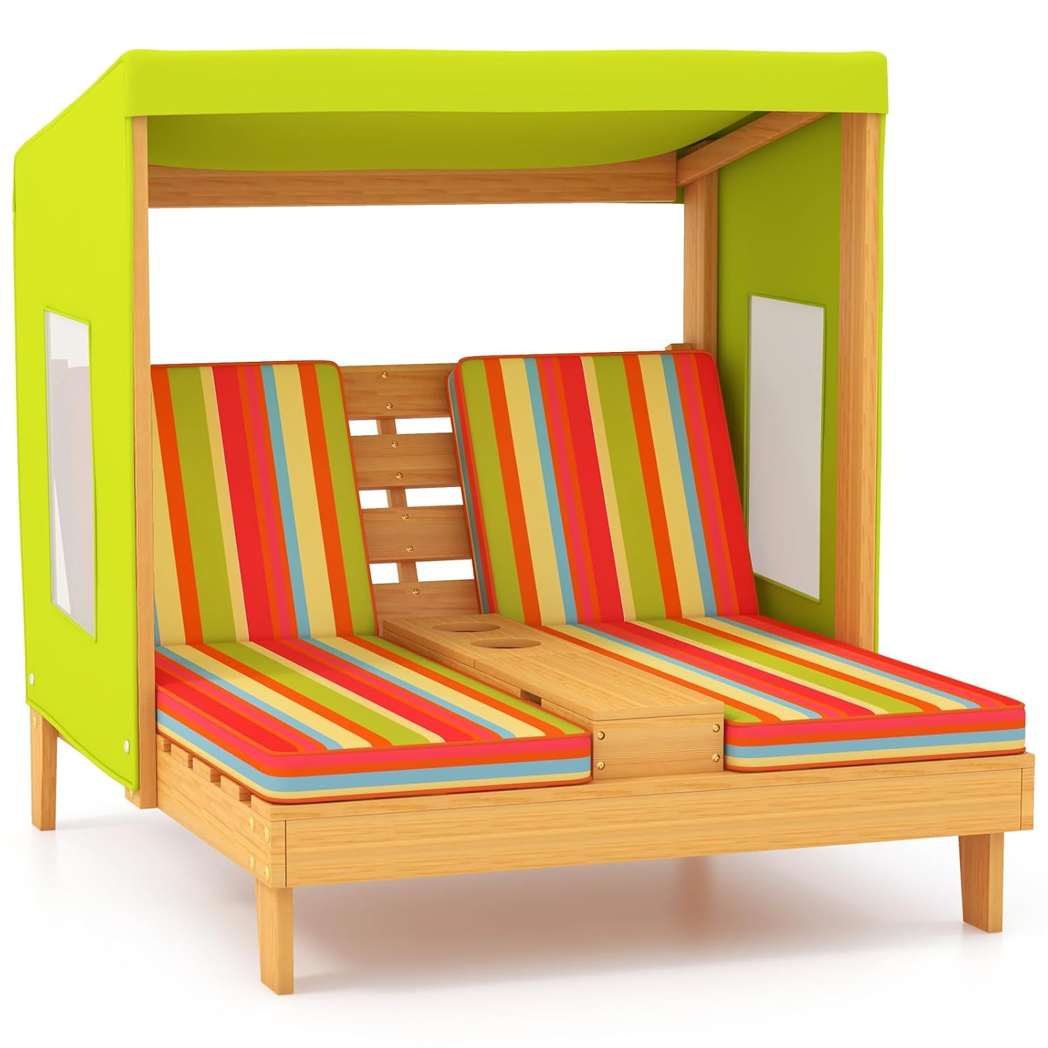 Chaise Longue Doppia in Legno  - Kids Outdoor Lounge Furniture recensione e prezzo