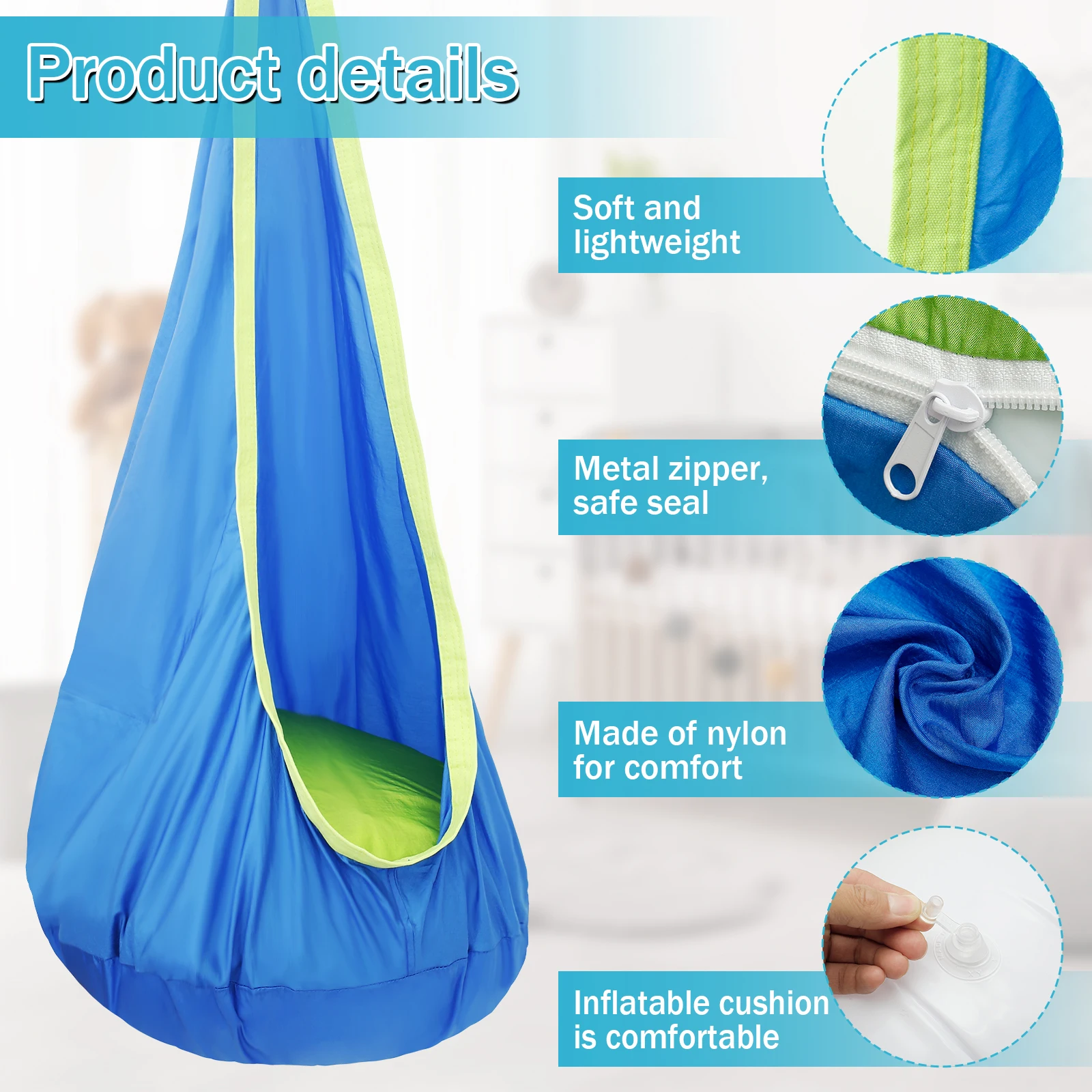 Sedia a dondolo sensoriale per - Kids Outdoor Hammock Swing recensione e prezzo