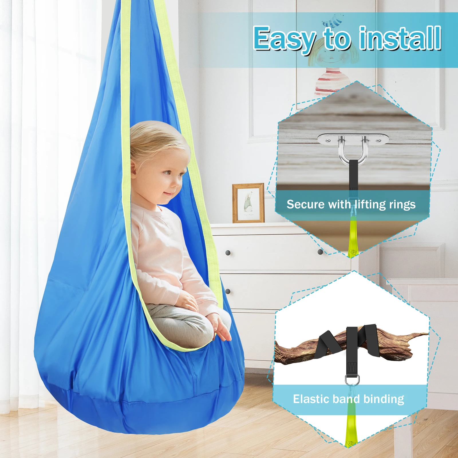 Sedia a dondolo sensoriale per - Kids Outdoor Hammock Swing recensione e prezzo